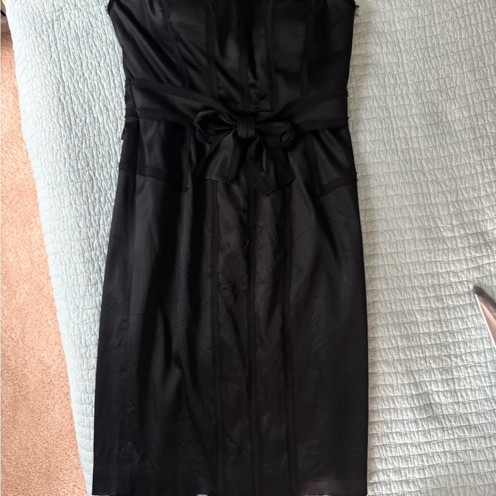 Anne Klein Black Midi Dress with Bow